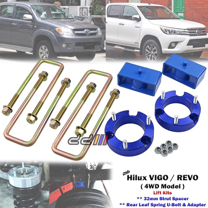 Front 2.5" Rear 2" Raise Suspension Lift Kit For Toyota Hilux VIGO REVO