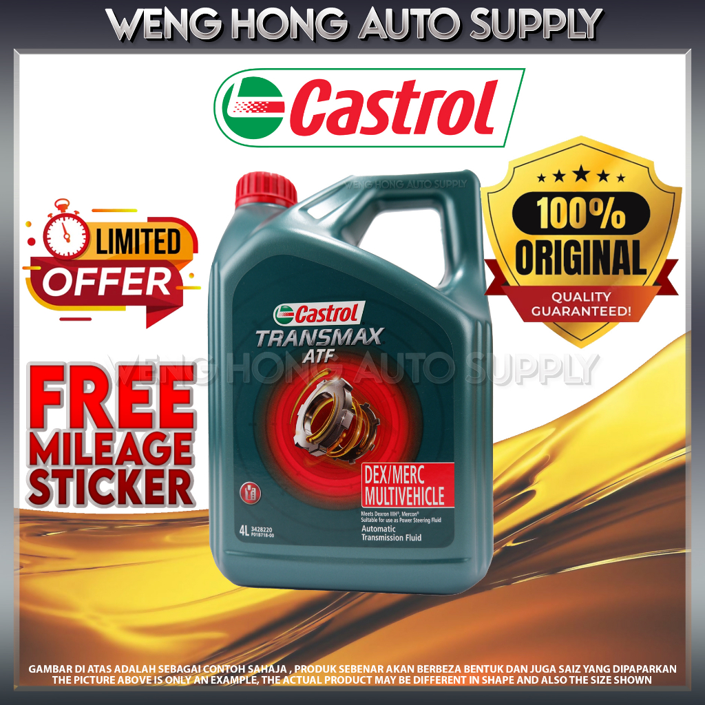 Castrol Genuine Oil Transmax ATF Dex / Merc Multivehicle Automatic ...