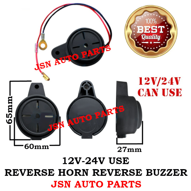 60MM DC 12V - 24V LORRY BUS FORKLIFT WATERPROOF REVERSE ALARM BACK UP ...