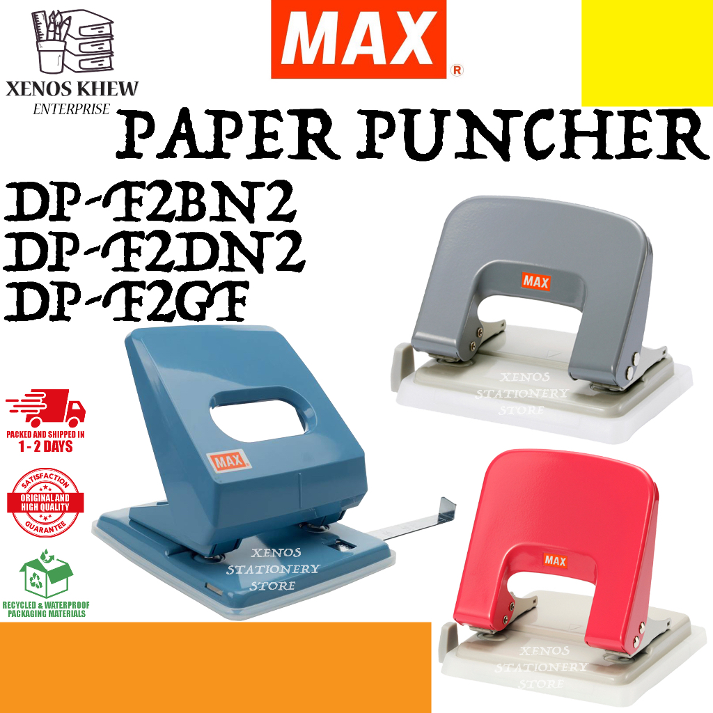 MAX PAPER PUNCH MAX DP-F2BN2 / MAX DP-F2DN2 / MAX DP-F2GF (READY STOCK ...