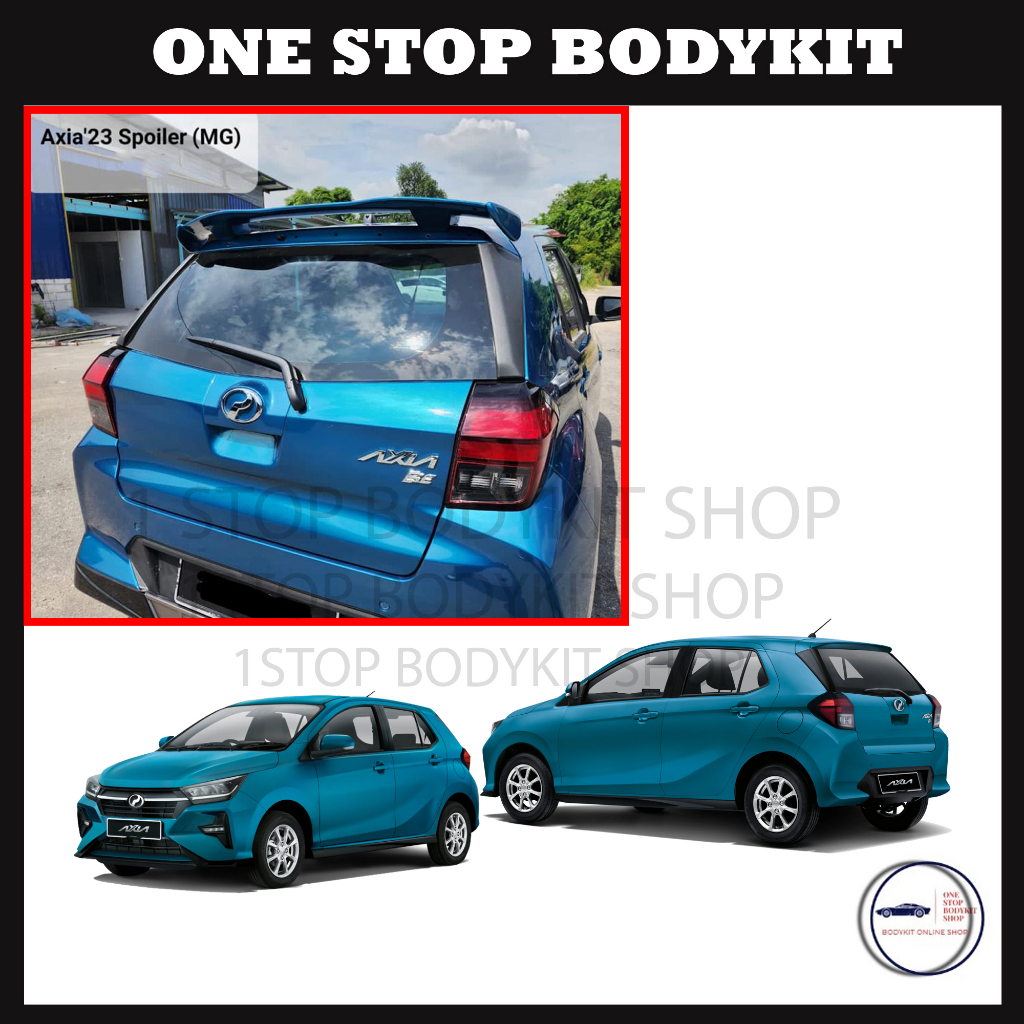 Perodua New Axia Rear Trunk Spoiler Mugen Fiber Shopee Malaysia