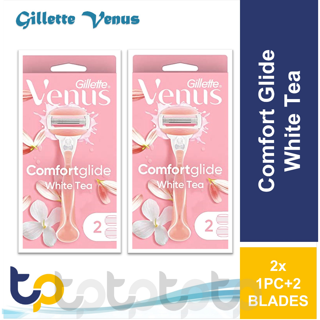 Gillette Venus Comfort Glide White Tea Razor 1+2/Sensitive Disposable ...