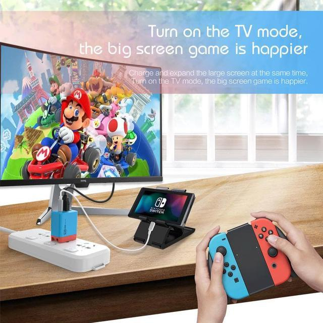 Nintendo Switch 65W GaN 3-In-1 PD Fast Charger Docking Station Hub ...