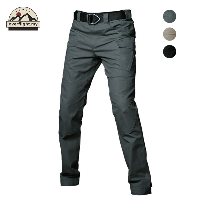 Waterproof Cargo Pants Men Slim Fit Tactical Pant Shopee Malaysia