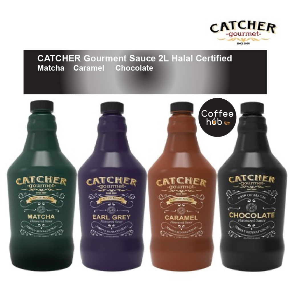 (Ready Stock)CATCHER Gourmet Chocolate Caramel Matcha Sauce 2L Halal