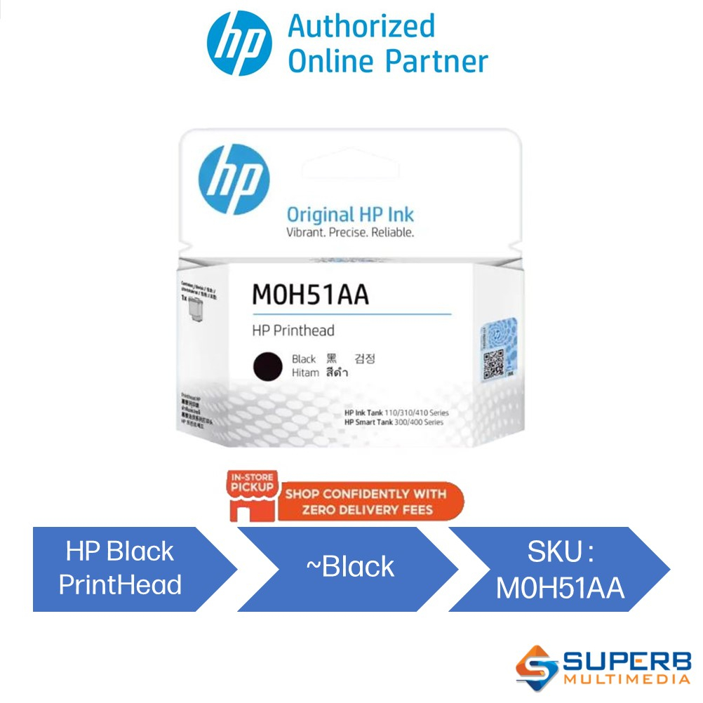 HP M0H51AA Original Black Replacement GT Printhead HP Ink Tank 115/315 ...