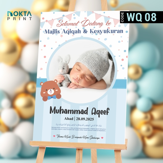 💖Welcome Board Aqiqah💖Majlis Kesyukuran | Welcome Board | Sticker ...