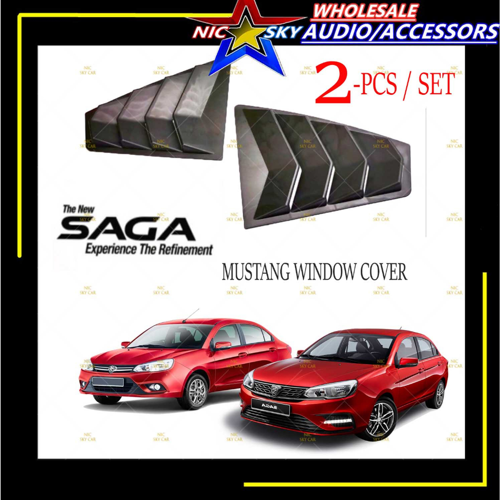 SAGA New Car Rear Side High Quality Mustang Cover 3D Shark Window ...