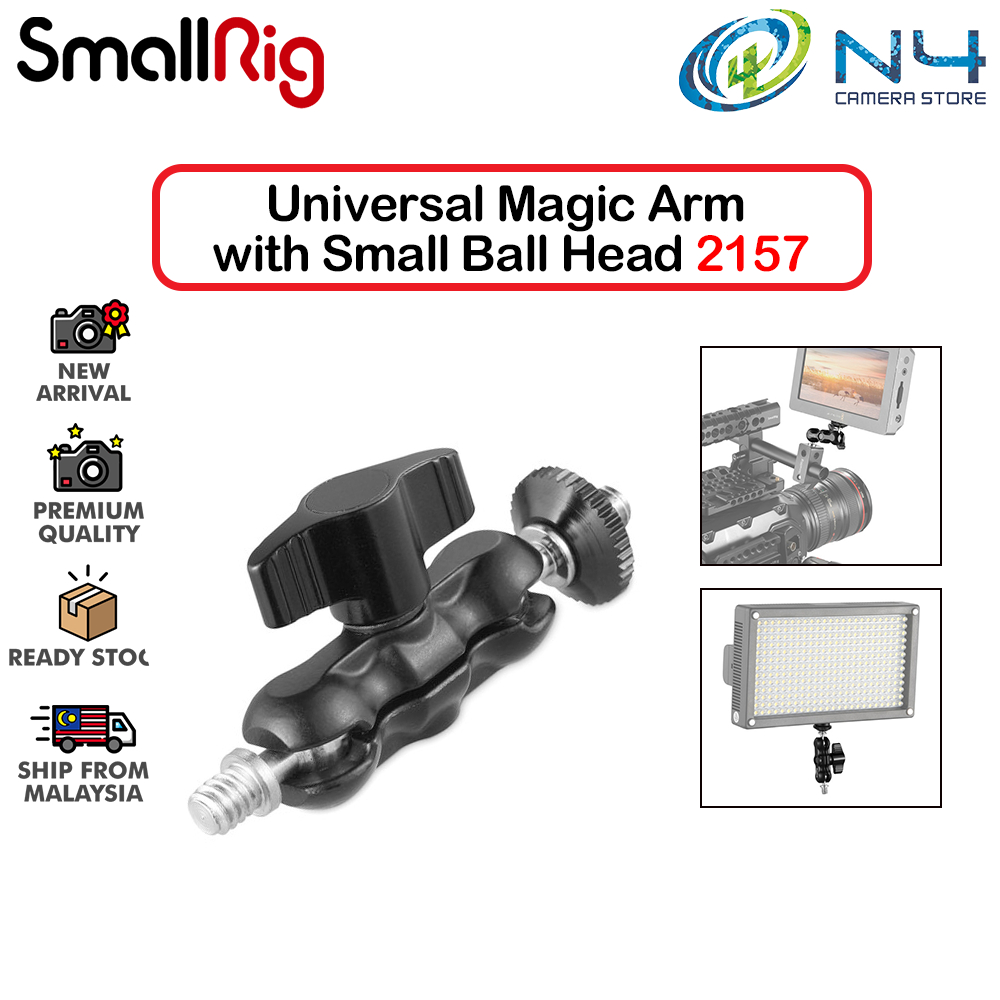 SmallRig 2157 Universal Magic Arm With Small Ballhead – For Monitors, LED Lights, Cameras