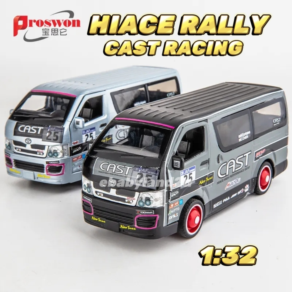 Die Cast 1:32 Van Hiace Vehicle Models Diecast With Sound and Lights ...