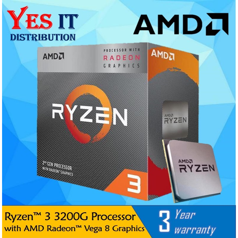 AMD Ryzen 3 3200G Processor with AMD Radeon Vega 8 Graphics MSI AM4 MOTHERBOARD B450M Shopee Malaysia
