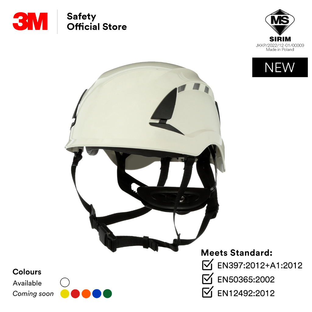 3M DOSH SIRIM SecureFit X5000VECE Series Vented Safety Helmet