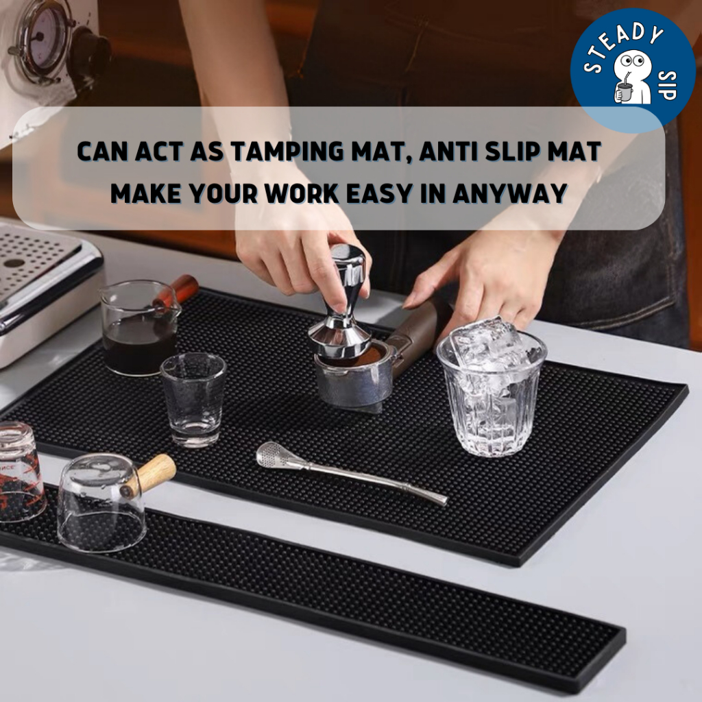 SteadySip Coffee Espresso Barista Drip Mat Rubber Drip Non-slip Bar Mat ...