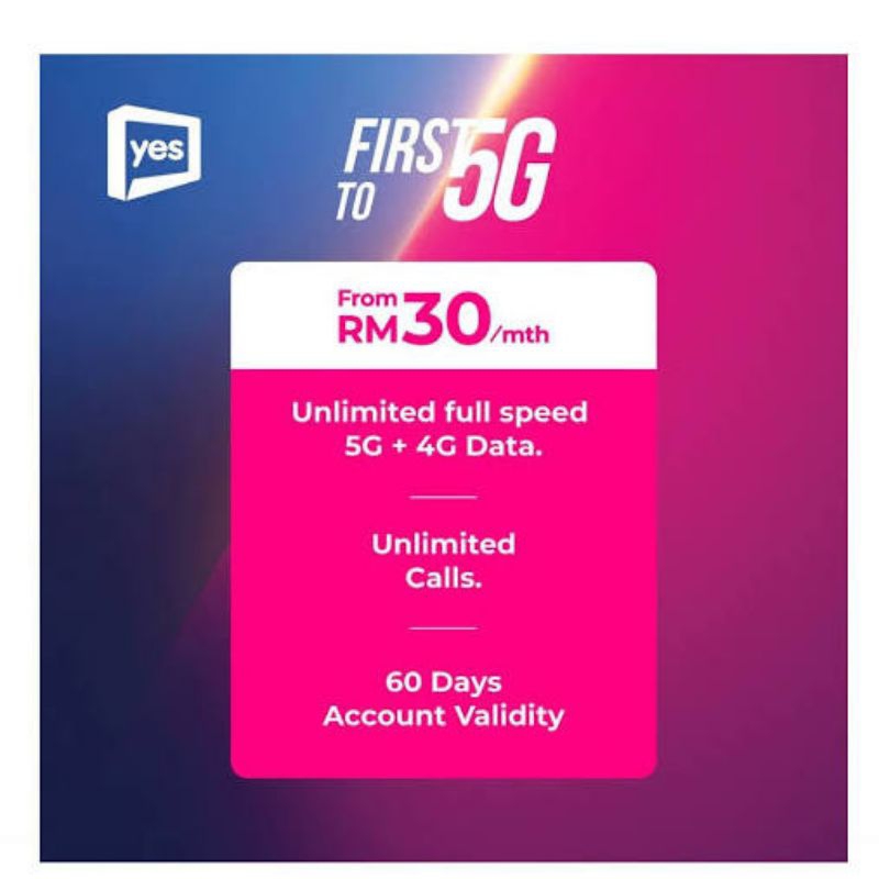 Yes PrepaidFT5GUnlimited Shopee Malaysia
