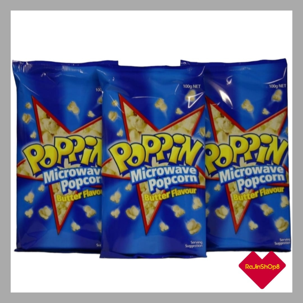 POPPIN Microwave Popcorn Original Butter 100g Shopee Malaysia