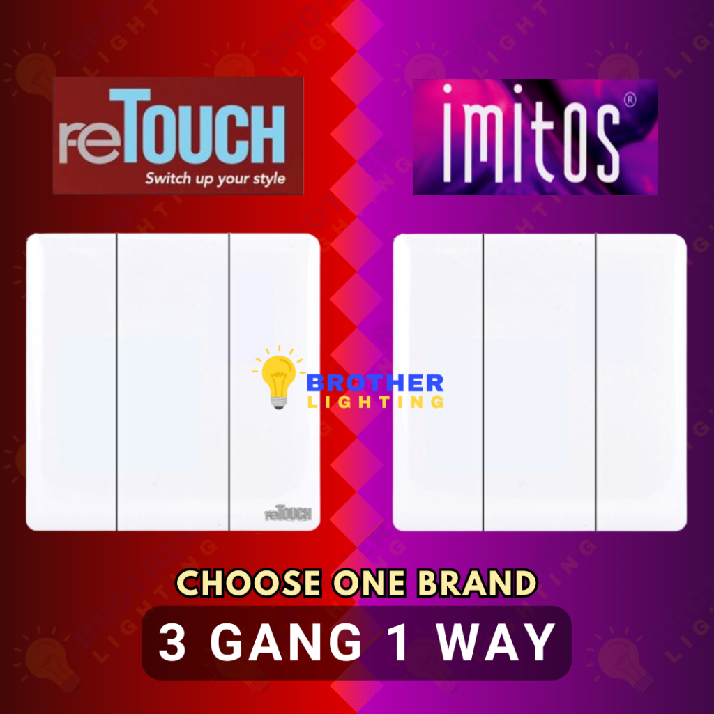 [SIRIM] White imitos BR Series / Retouch Ultra Rimless Switch Suis ...