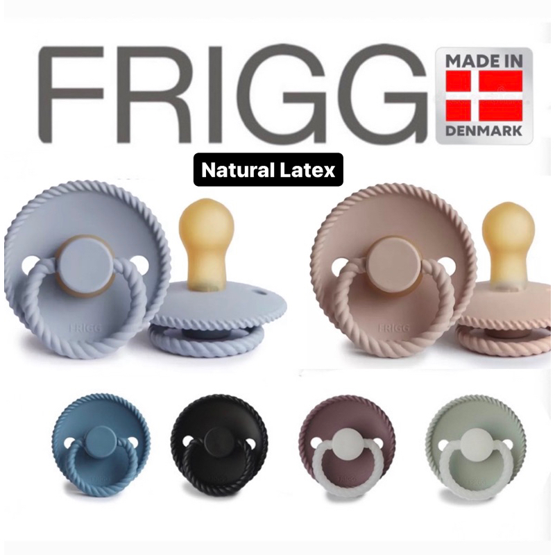 Frigg Rope Latex Rubber Pacifier (Made in Denmark) Puting Mushie Frigg ...