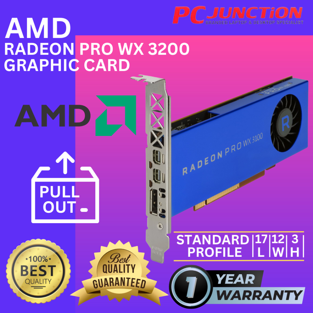 AMD RADEON PRO WX 3200 (102D0155200) GRAPHIC CARDS - PULL OUT | Shopee ...
