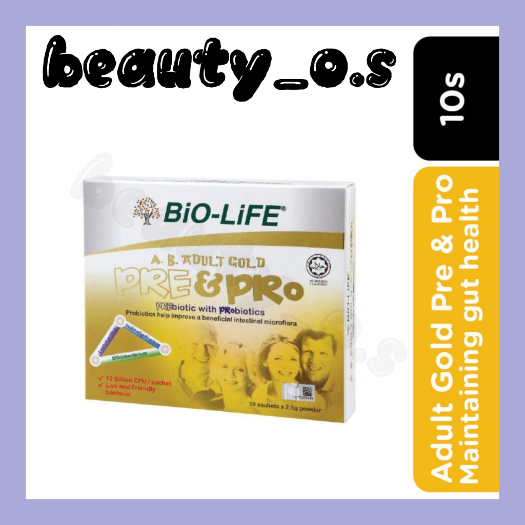 Bio Life Ab Adult Gold Pre And Pro Prebiotic With Probiotics 10s