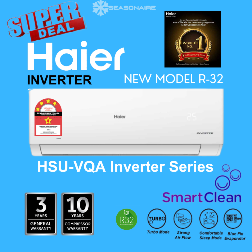 [NEW] HAIER HSUVQA INVERTER /VQC UV INVERTER/ HSULPA NONINVERTER AIR