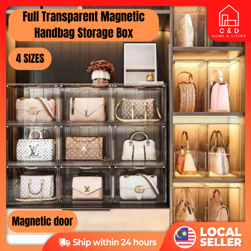 Full Transparent Handbag Storage Box Storage Box Storage