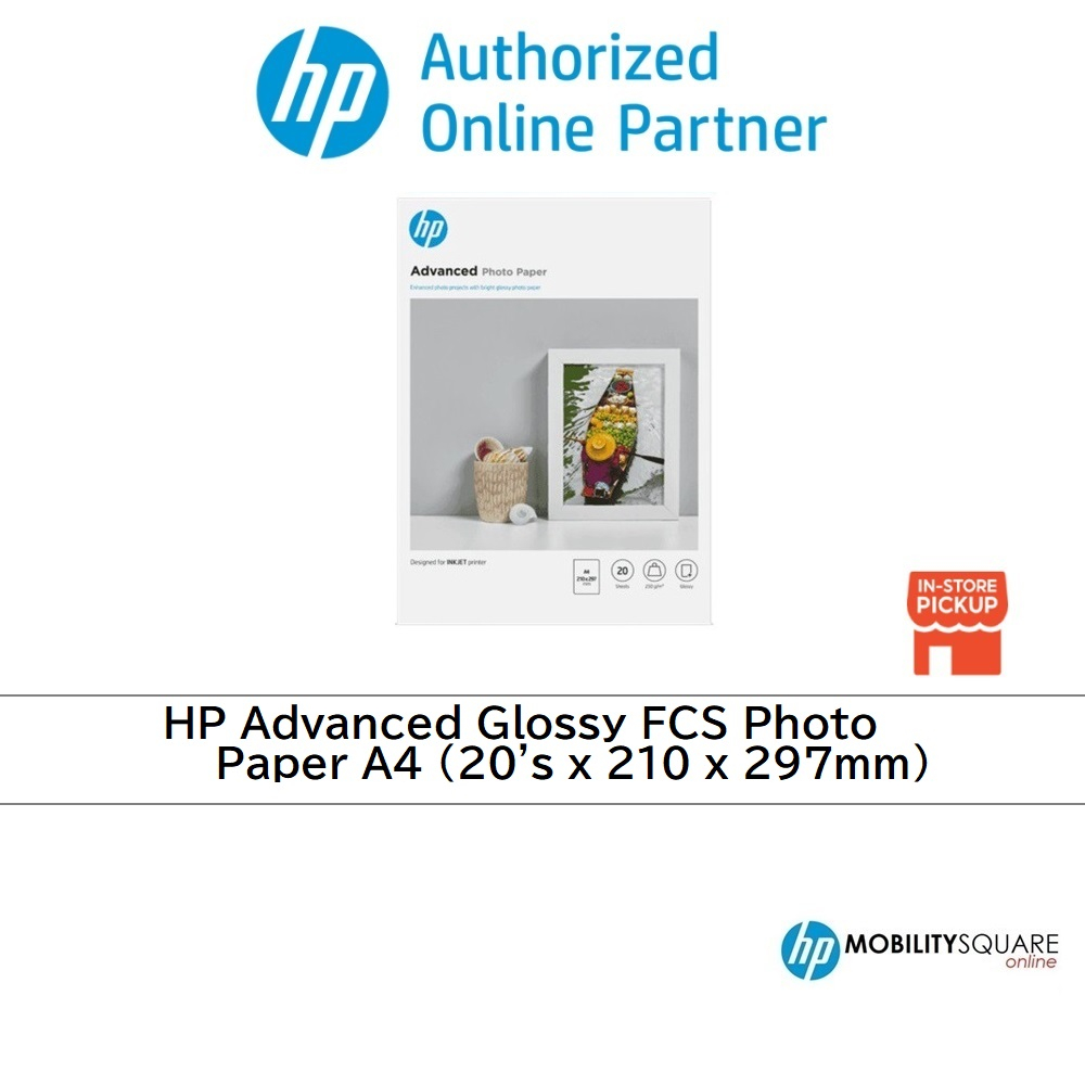 HP Advanced Glossy FCS Photo Paper A4 (20's x 210 x 297mm) | Shopee ...