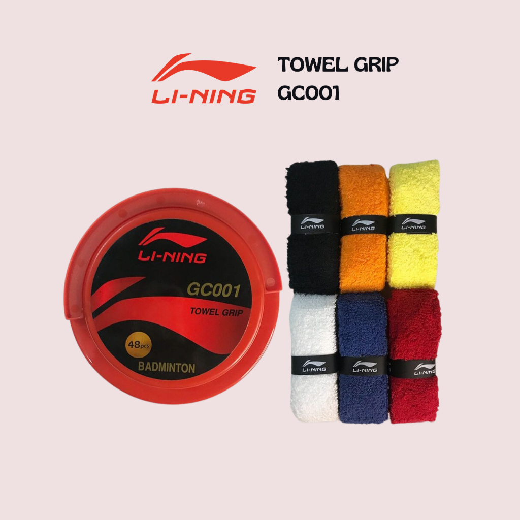 LINING TOWEL GRIP GC001 BADMINTON TENNIS RACKET TOWEL GRIP Shopee