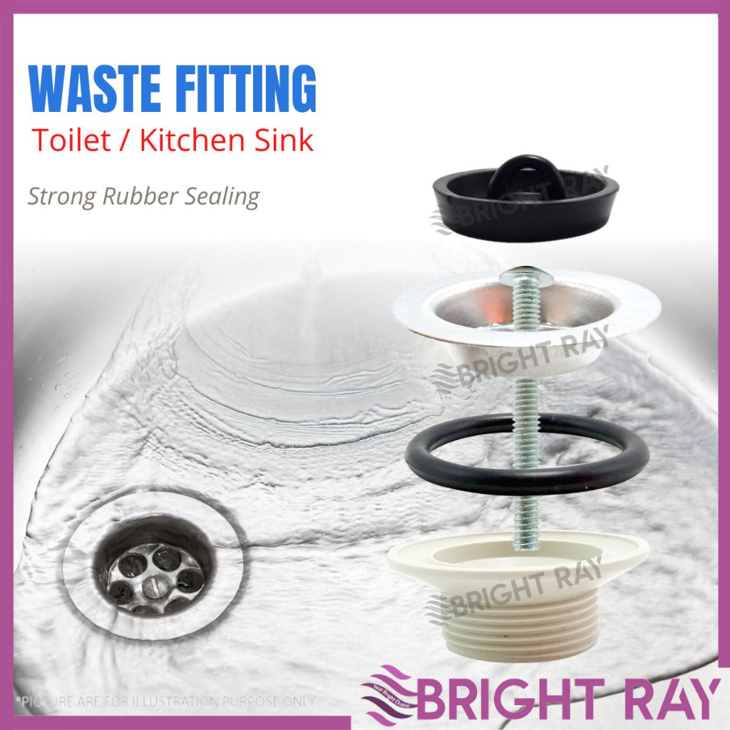 TECHPLAS Waste Fitting Big / Small for Kitchen Sink Toilet Sink Faucet ...