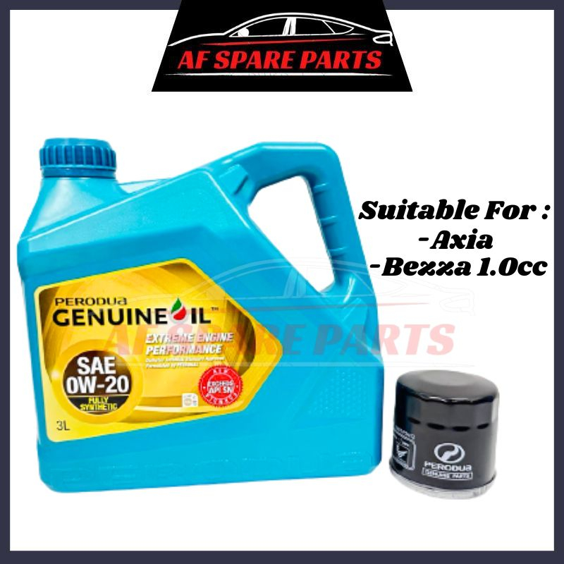 Perodua Engine Oil 0w20 3Litre 0w20 Minyak Axia Fully Synthetic+Oil