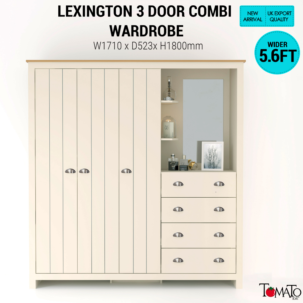 Lexington 3 drawer store combi wardrobe