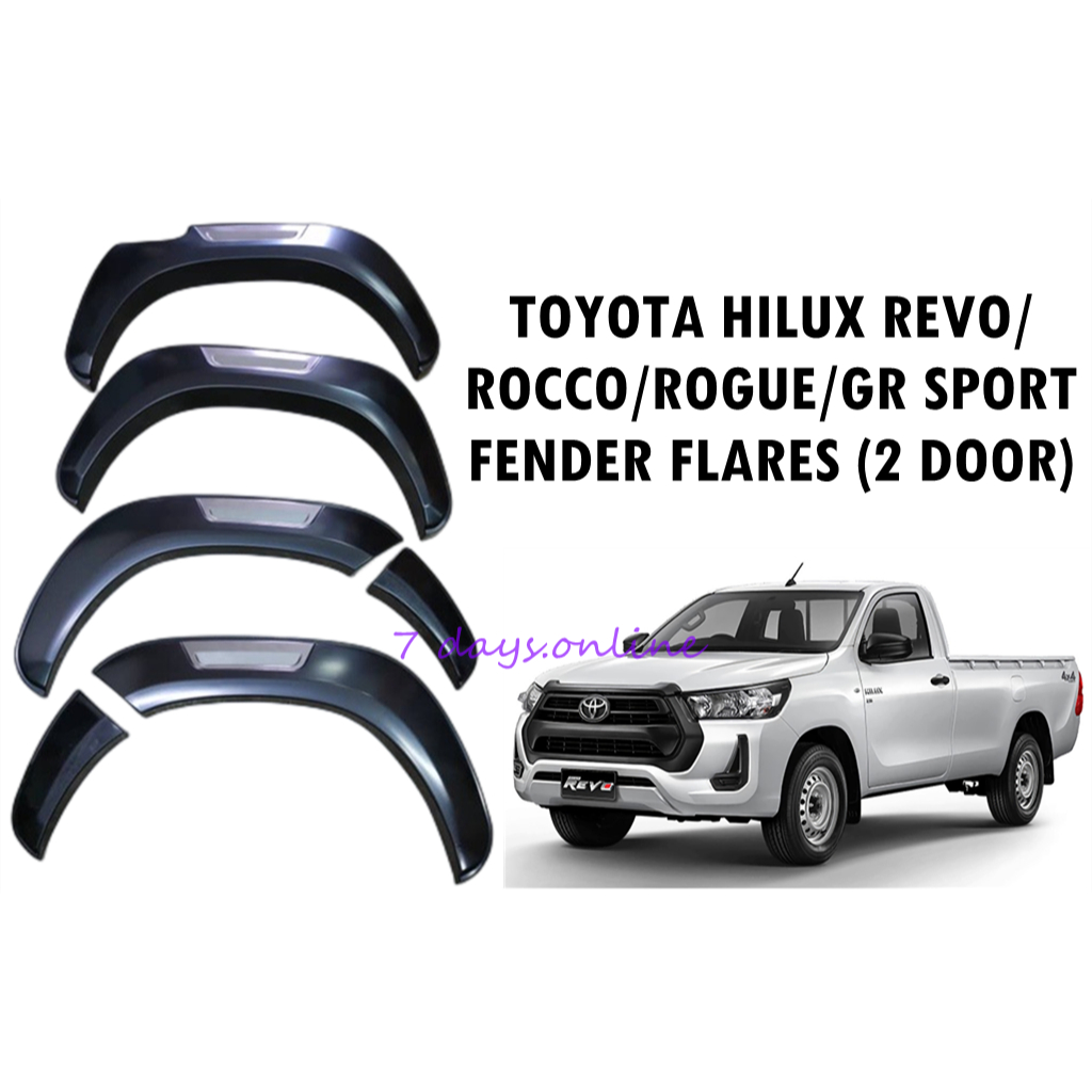 TOYOTA HILUX REVO/ROCCO/ROGUE/GR SPORT FENDER FLARES(2 DOOR) Shopee