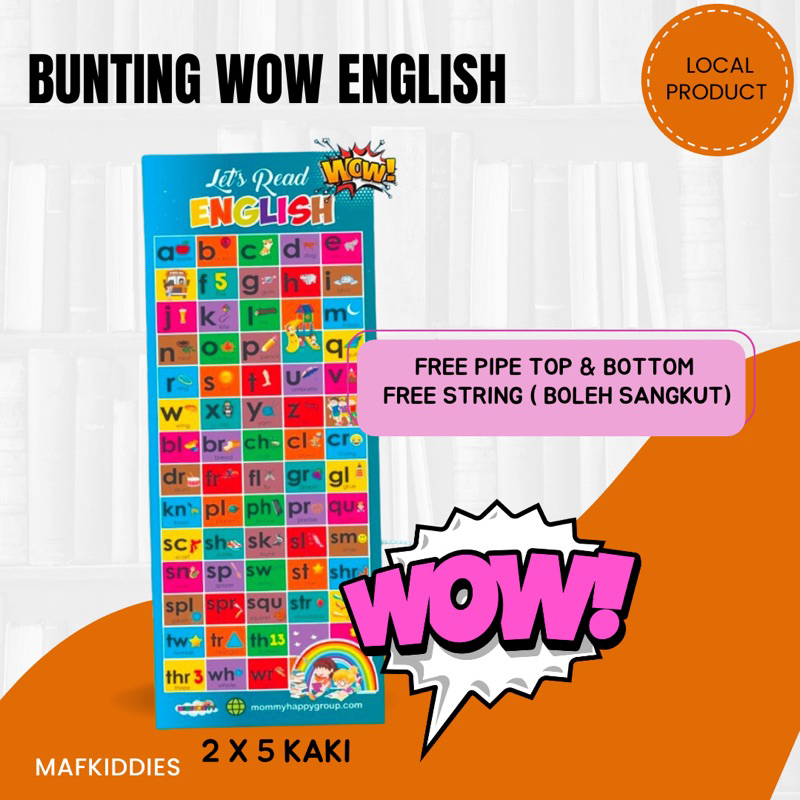 [ MOMMYHAPPY ] Bunting/Banner School - Suku Kata Terbuka / Suku Kata ...