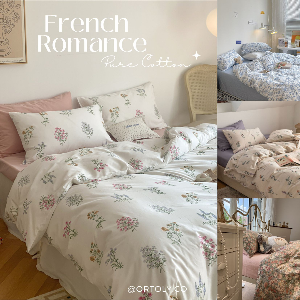 🇲🇾Malaysia Stock Fitted Bedsheets Pure Cotton France Design Cadar Queen