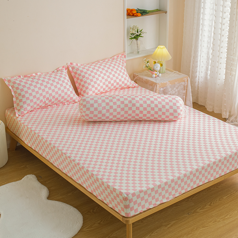 Muji style Bedsheet Cotton king Queen 4in1 bedding set Super Single