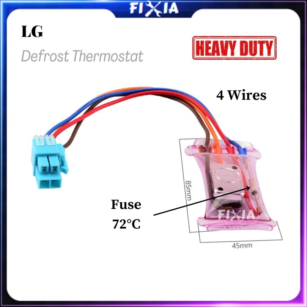 ZAS Refrigerator Bimetal Defrost Thermostat - Fridge Freezer Defrost  Temperature Control Switch - 3 Wires 110V - Amperage 5A - Max Operating