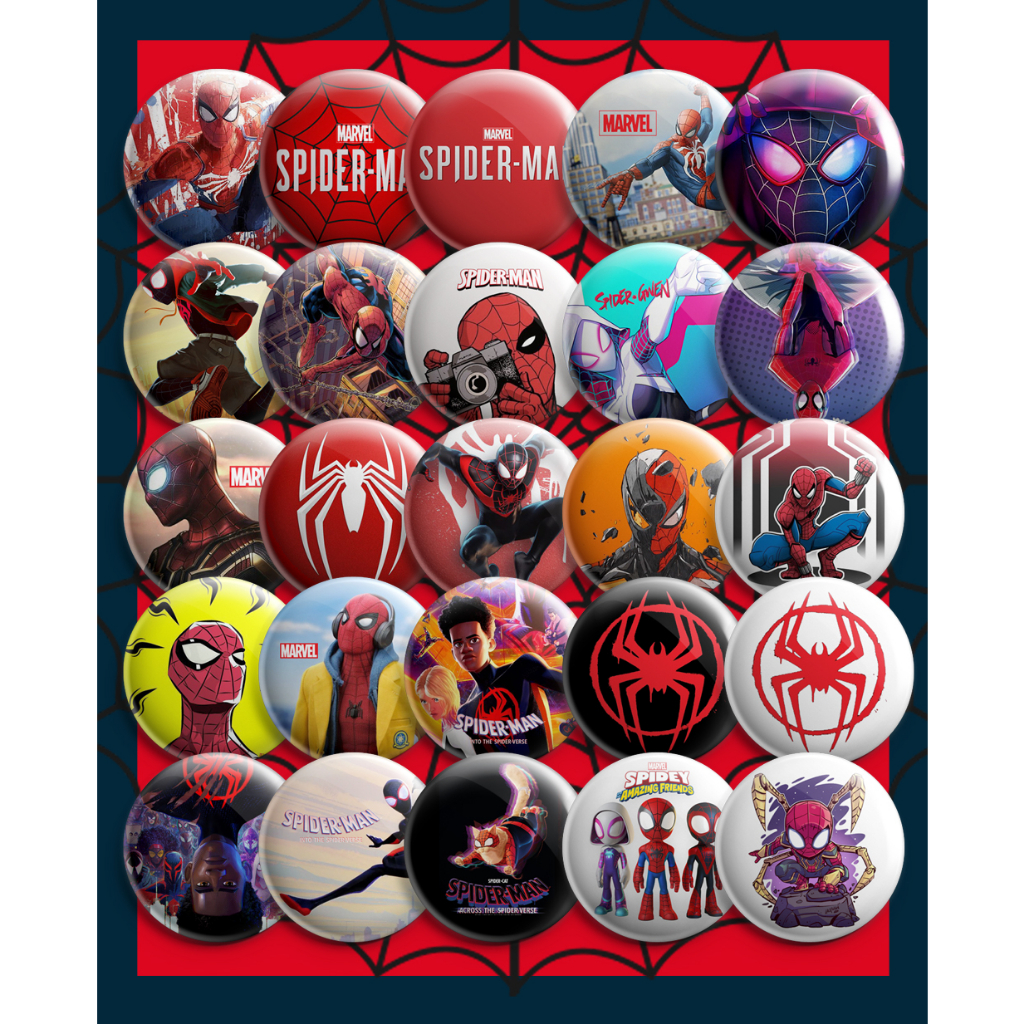 Button Badges Spiderman Size 44mm and 58mm | Shopee Malaysia