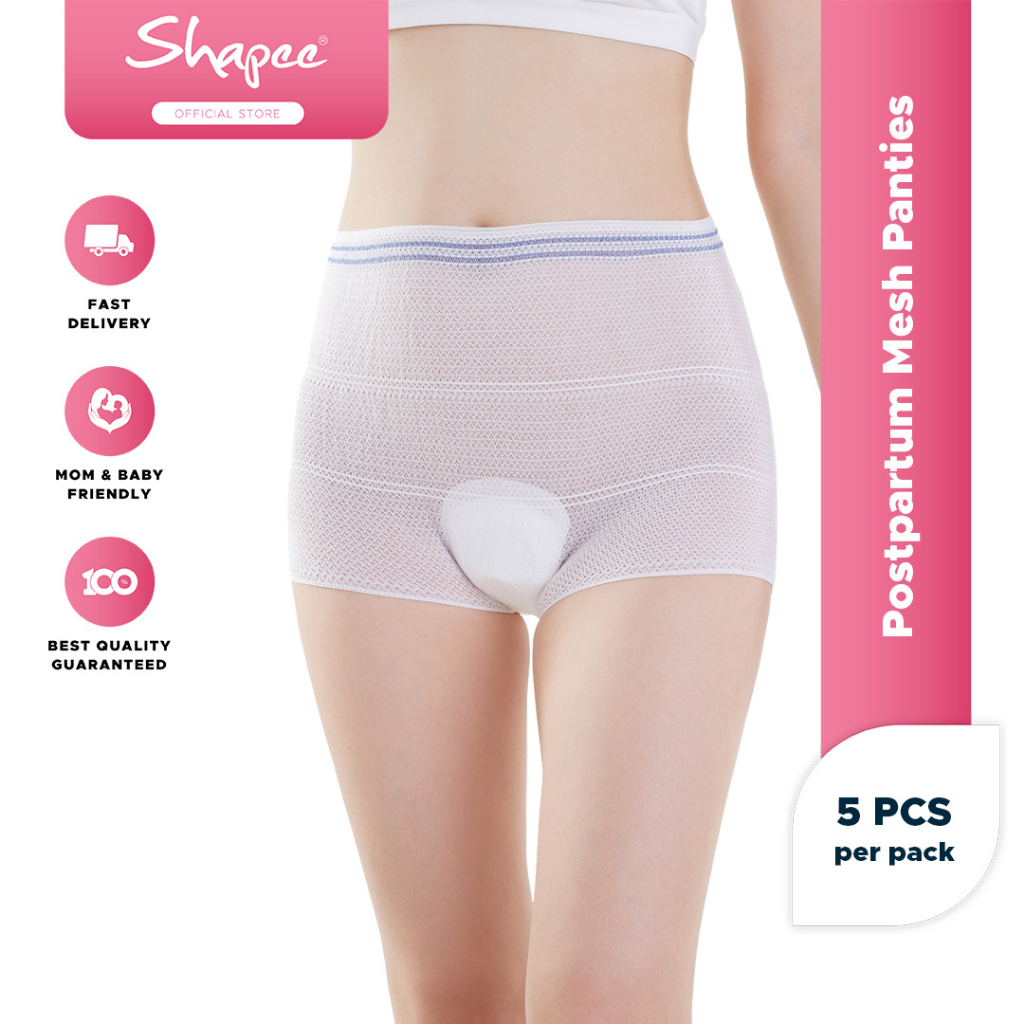 Shapee Postpartum Mesh Panties (5pcs) Csection/PostSurgical Panty