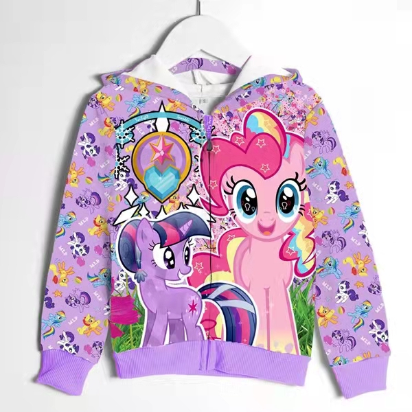 🆕MY LITTLE PONY/UNICORN GIRL KIDSWEAR LONG SLEEVE ZIPPER HOODIE - Main Image