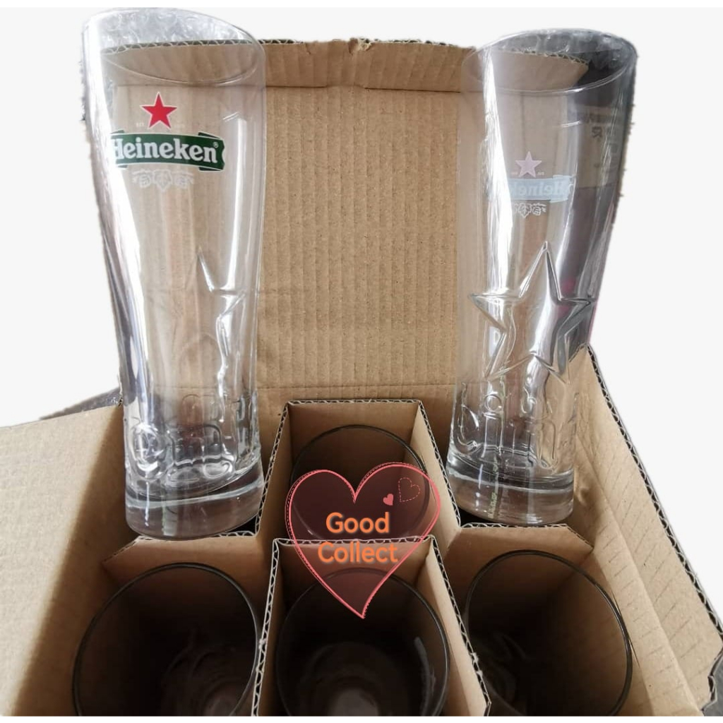 New Heineken glass full Pint 500ml or half pint 300ml/250ml 6pcs ...