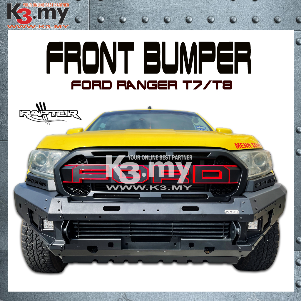 Ford Ranger T6/T7/T8, Wildtrack, Raptor Front Bumper Bull Bar 4x4 ...