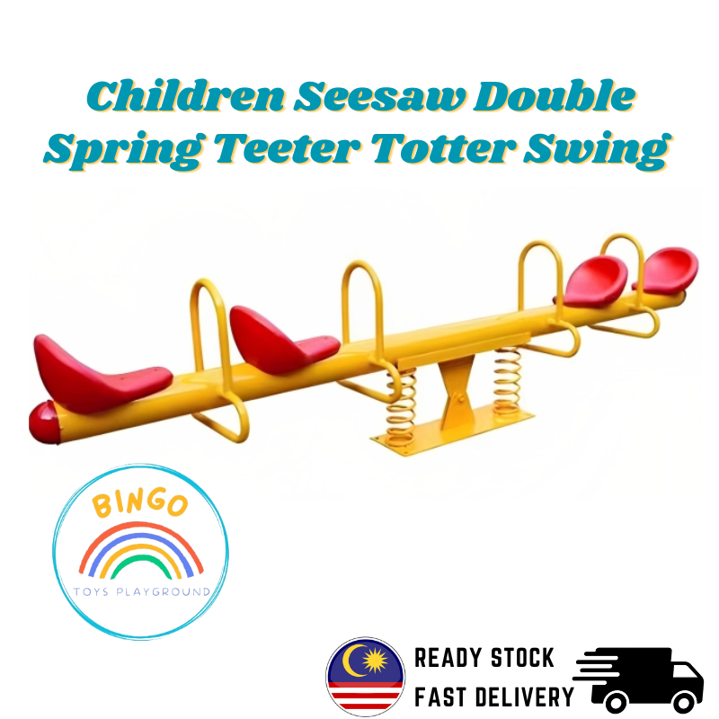 Children Seesaw Double Spring Teeter Totter Swing Kids Ride Outdoor
