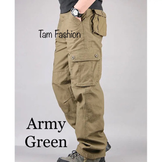 Cargo pants【Size S-5XL】Black trousers Korean style men's drawstring pants  Training pants Multi-pocket Fishing pants hiking pants Wear-resistant