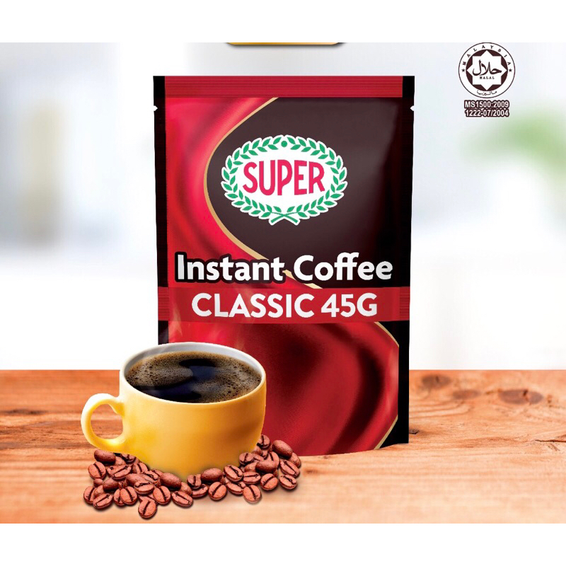 *Exp2025* Super Classic Instant Pure Coffee 45g Shopee Malaysia