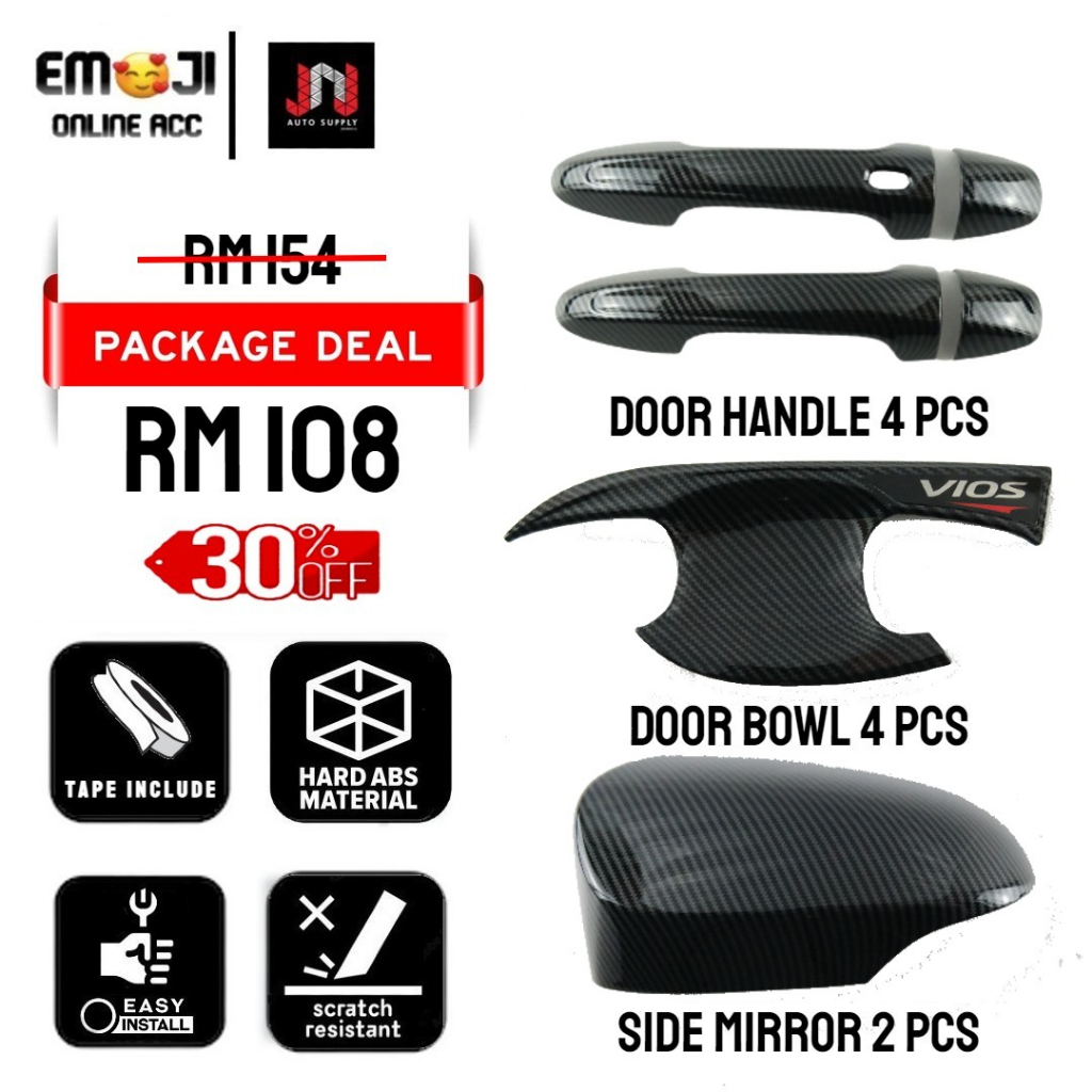 Toyota Vios 2019 2020 door handle cover / handle bowl / side mirror