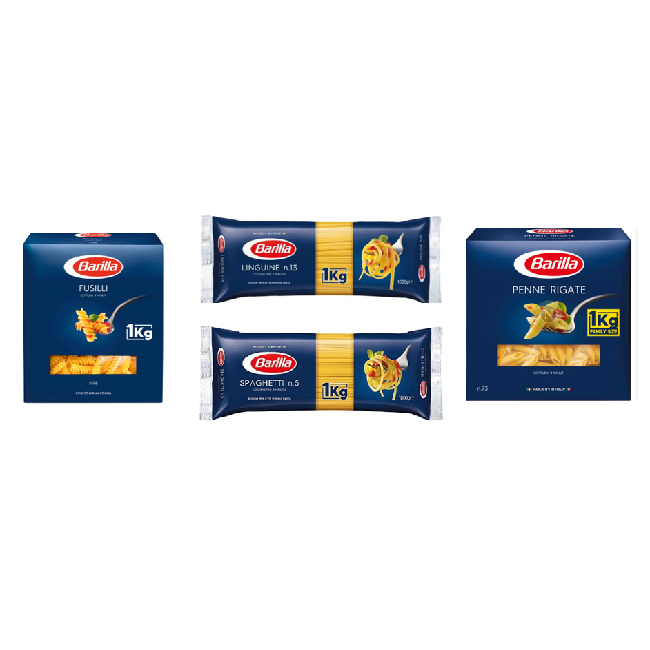 BARILLA Pasta Range 1KG ( Linguine / Fusilli / Penne Rigate / Spaghetti ...