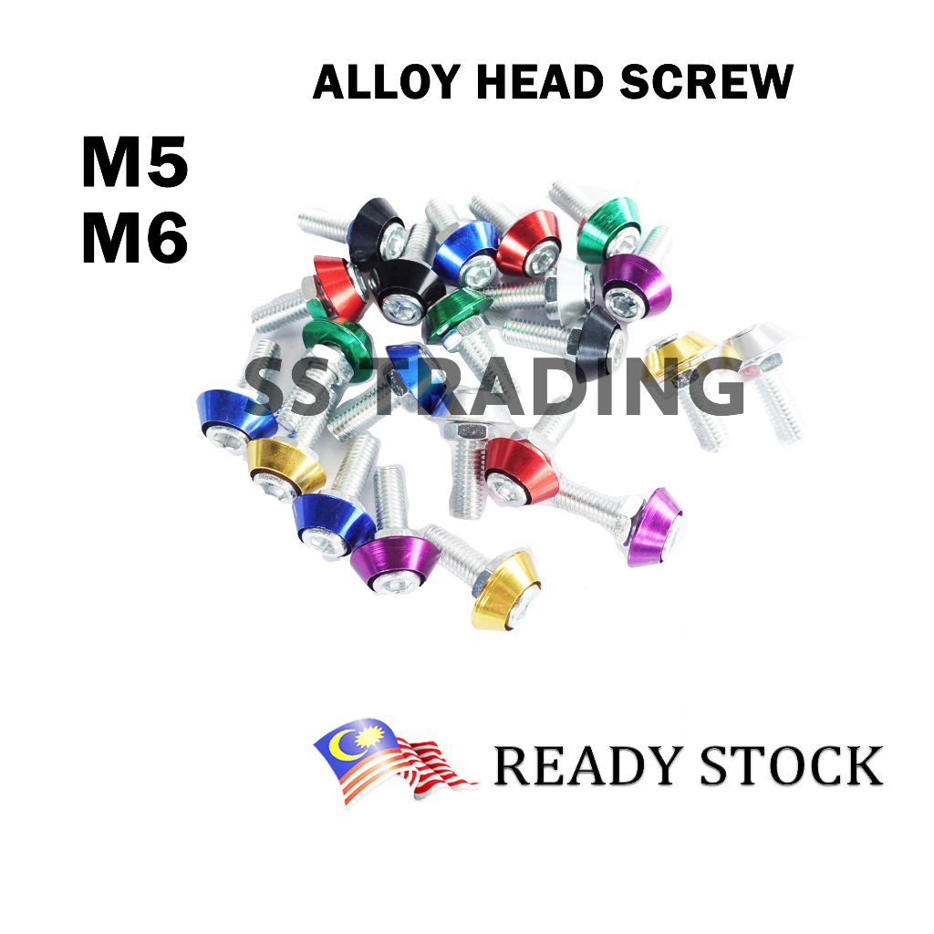 M5 M6 NUMBER PLATE SCREW ALLEN KEY NUT SKRU LESEN PLATE UNIVERSAL