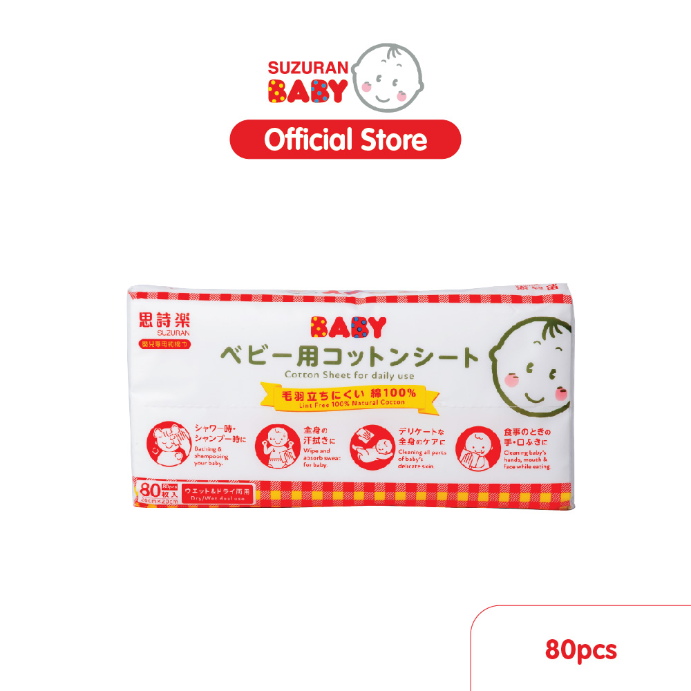 Suzuran Baby Antibacterial Cotton Sheet (80 pcs) Shopee Malaysia