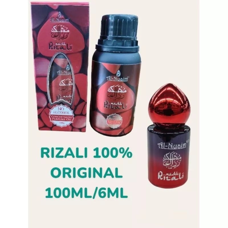 AL NUAIM RIZALI (100-ML & 6-ML) MINYAK WANGI MUSHK RIZALI NO ALCOHOL ...