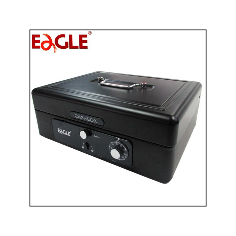 EAGLE 668M MEDIUM Petty Cash Box (KEY & NUMBER LOCK)196x156x85mm x