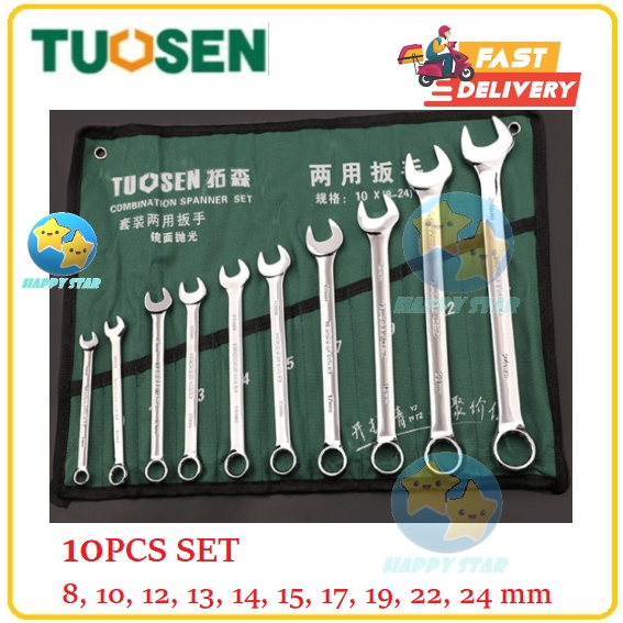 HIGH QUALITY TUOSEN 10PCS SET COMBINATION WRENCH HEAVY DUTY WRENCHES ...